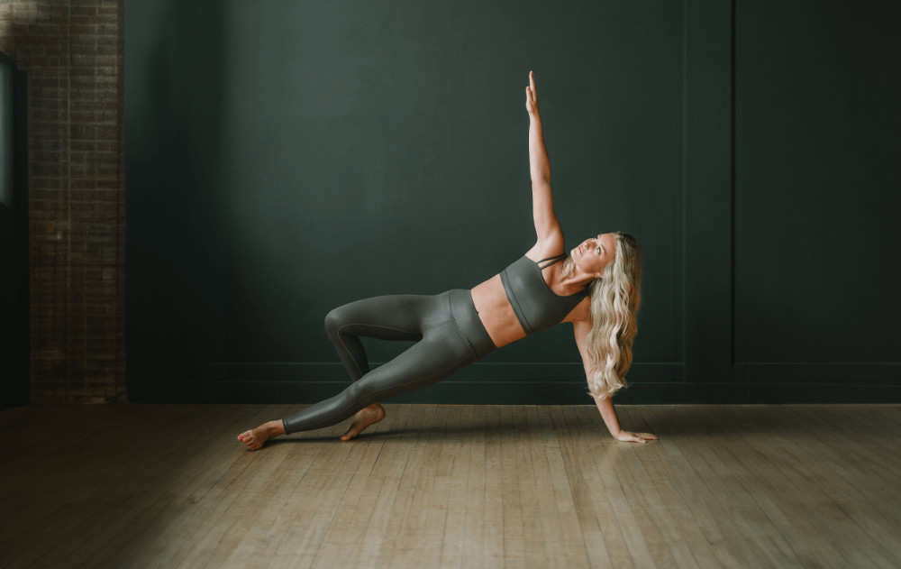 Woman moving confidently in activewear